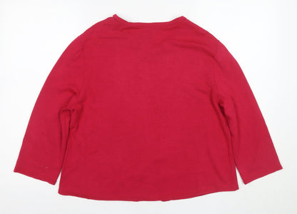 Womens UK Size 16 Richards Red Basic T-Shirt