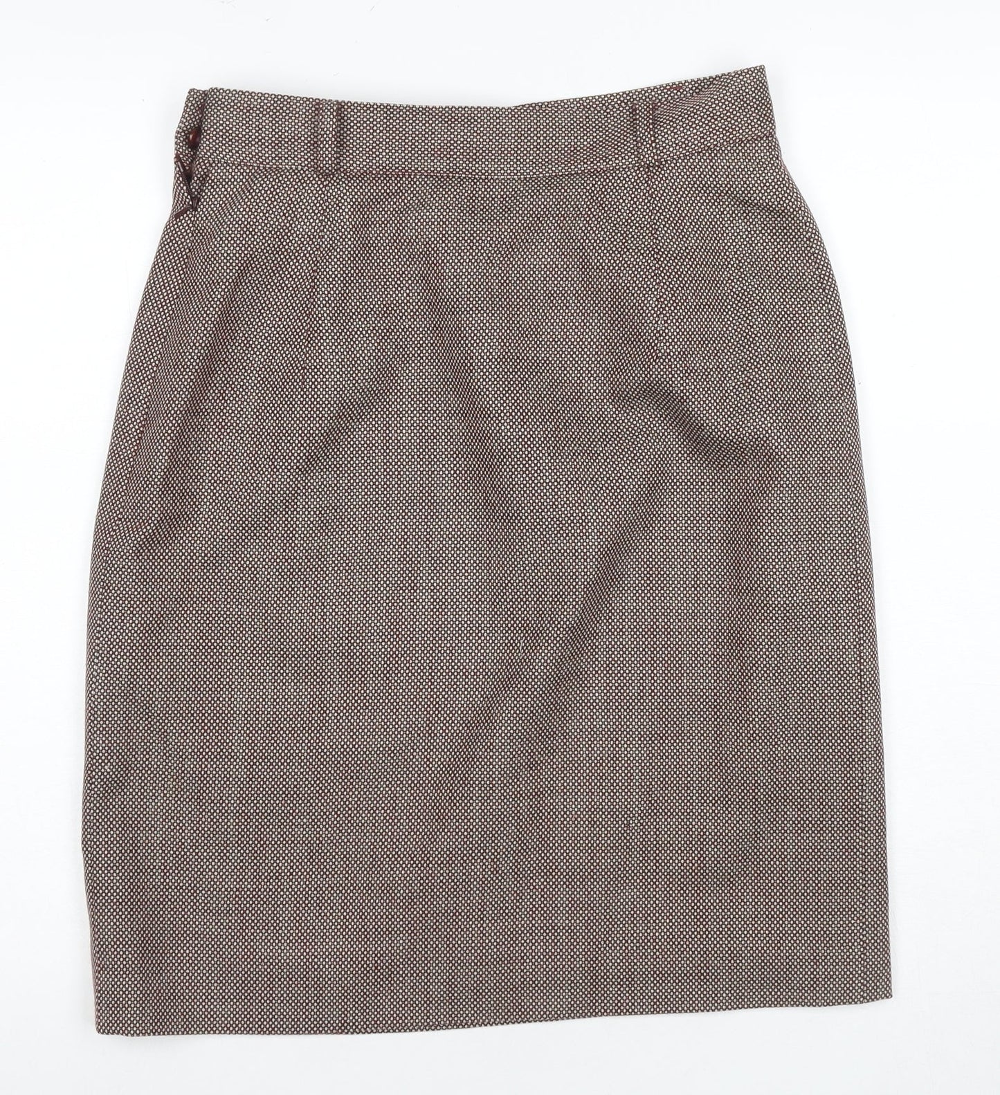 Jaeger Women's Multicoloured Wool Pencil Skirt Size 14 Vintage