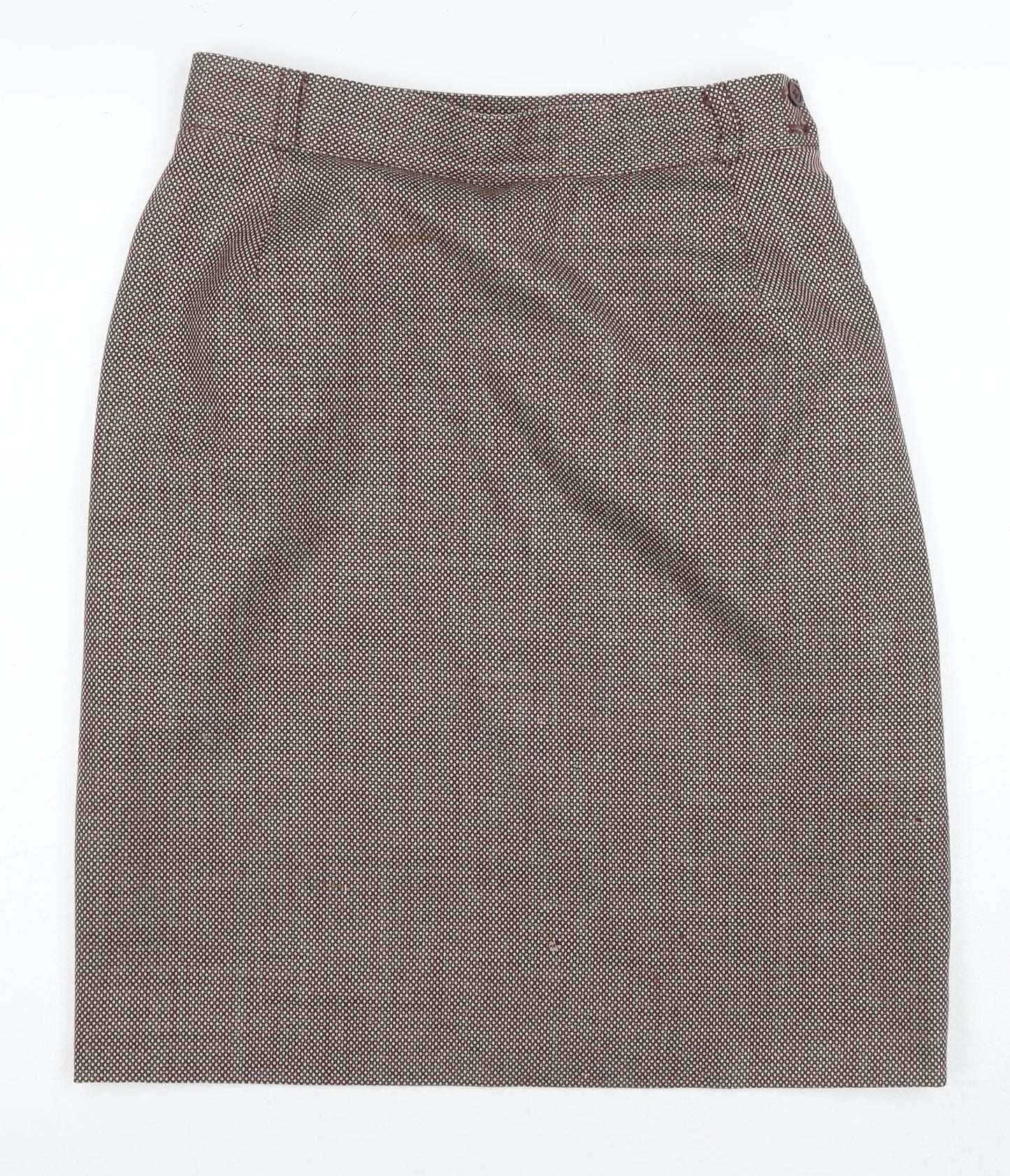 Jaeger Women's Multicoloured Wool Pencil Skirt Size 14 Vintage