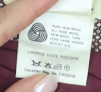 Jaeger Women's Multicoloured Wool Pencil Skirt Size 14 Vintage