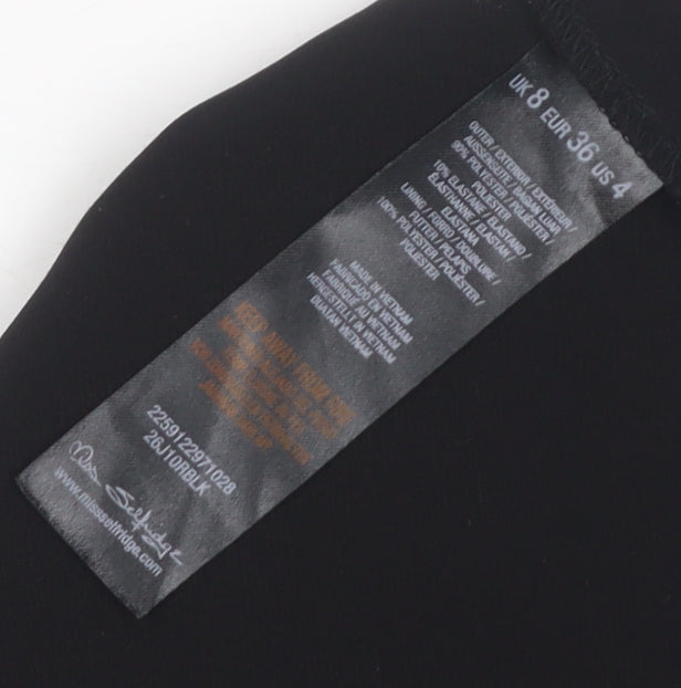 Jane Norman Black Waistcoat Women Size 8 New