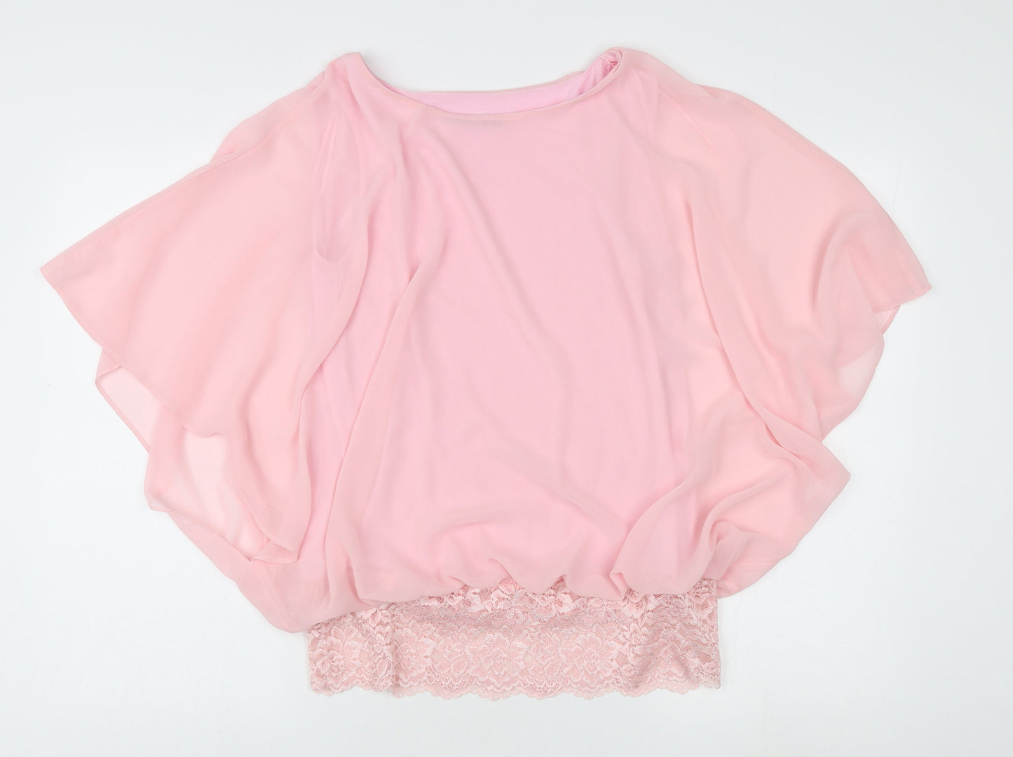 Womens UK Size 12 David Emanuel Pink Kimono Blouse