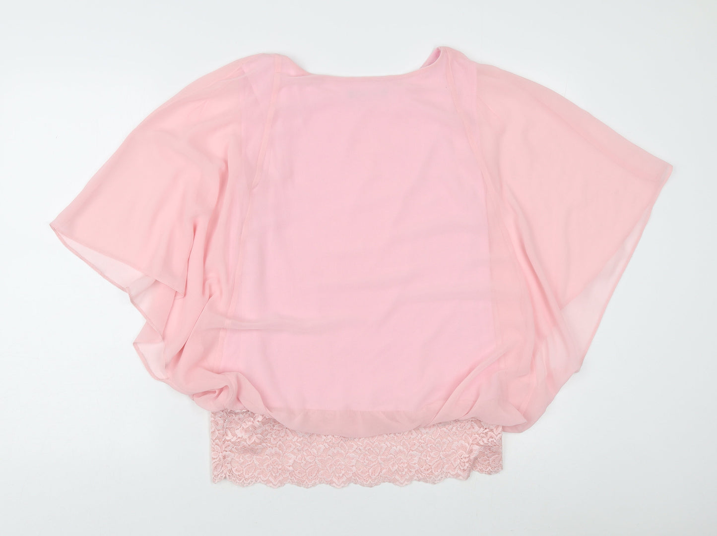 Womens UK Size 12 David Emanuel Pink Kimono Blouse