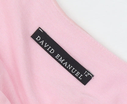 Womens UK Size 12 David Emanuel Pink Kimono Blouse