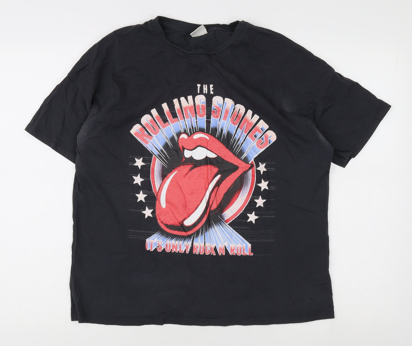 Unisex Adults UK Size L Bravado Black Basic T-Shirt