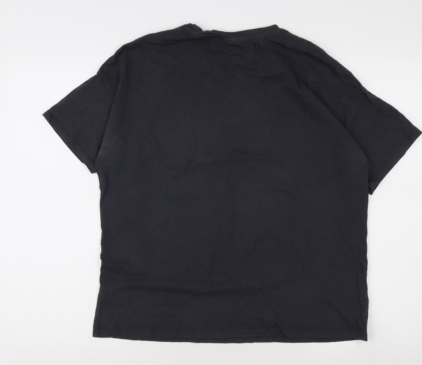 Unisex Adults UK Size L Bravado Black Basic T-Shirt