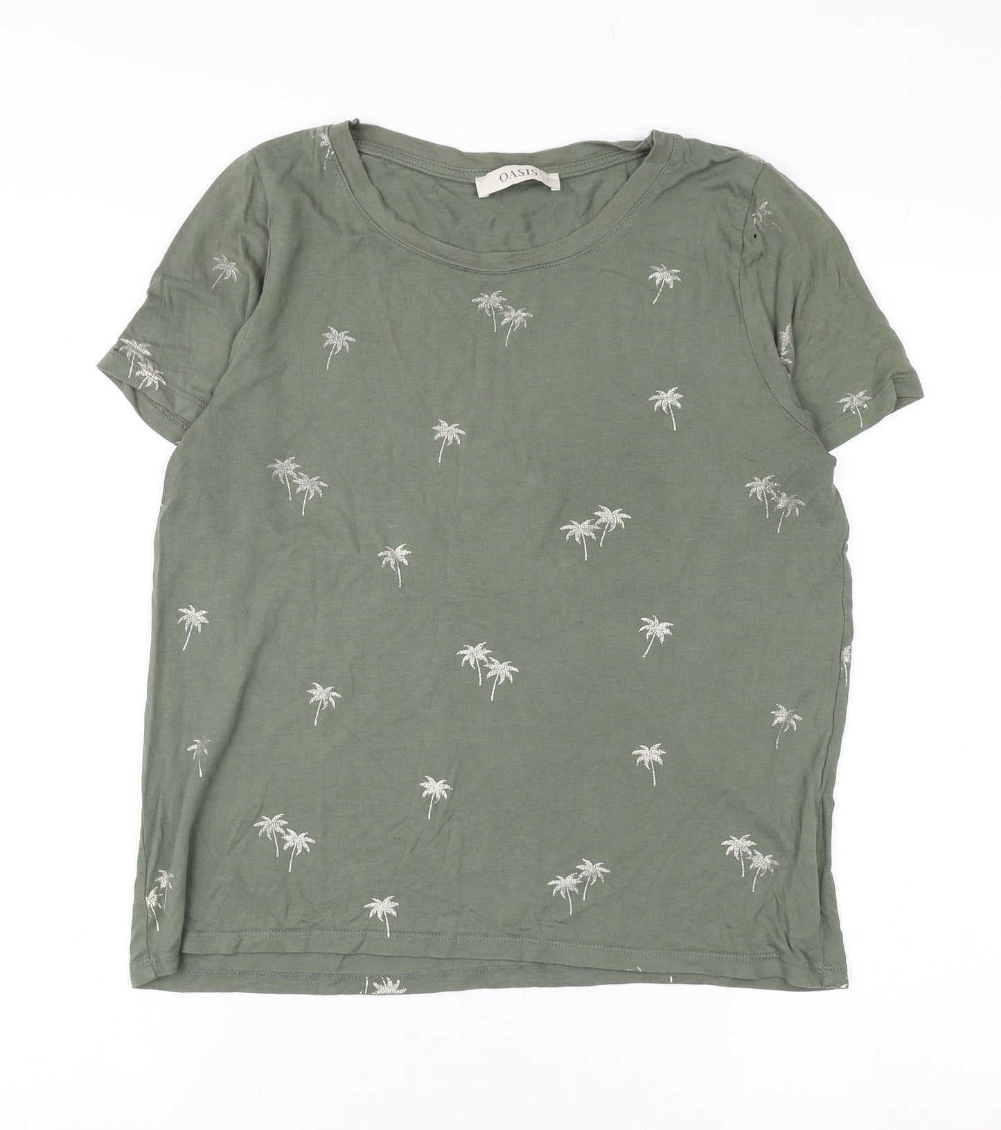 Womens UK Size L Oasis Green Basic T-Shirt