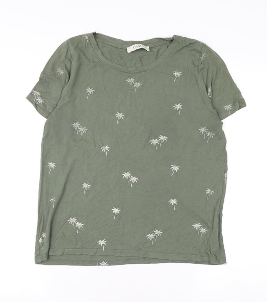 Womens UK Size L Oasis Green Basic T-Shirt