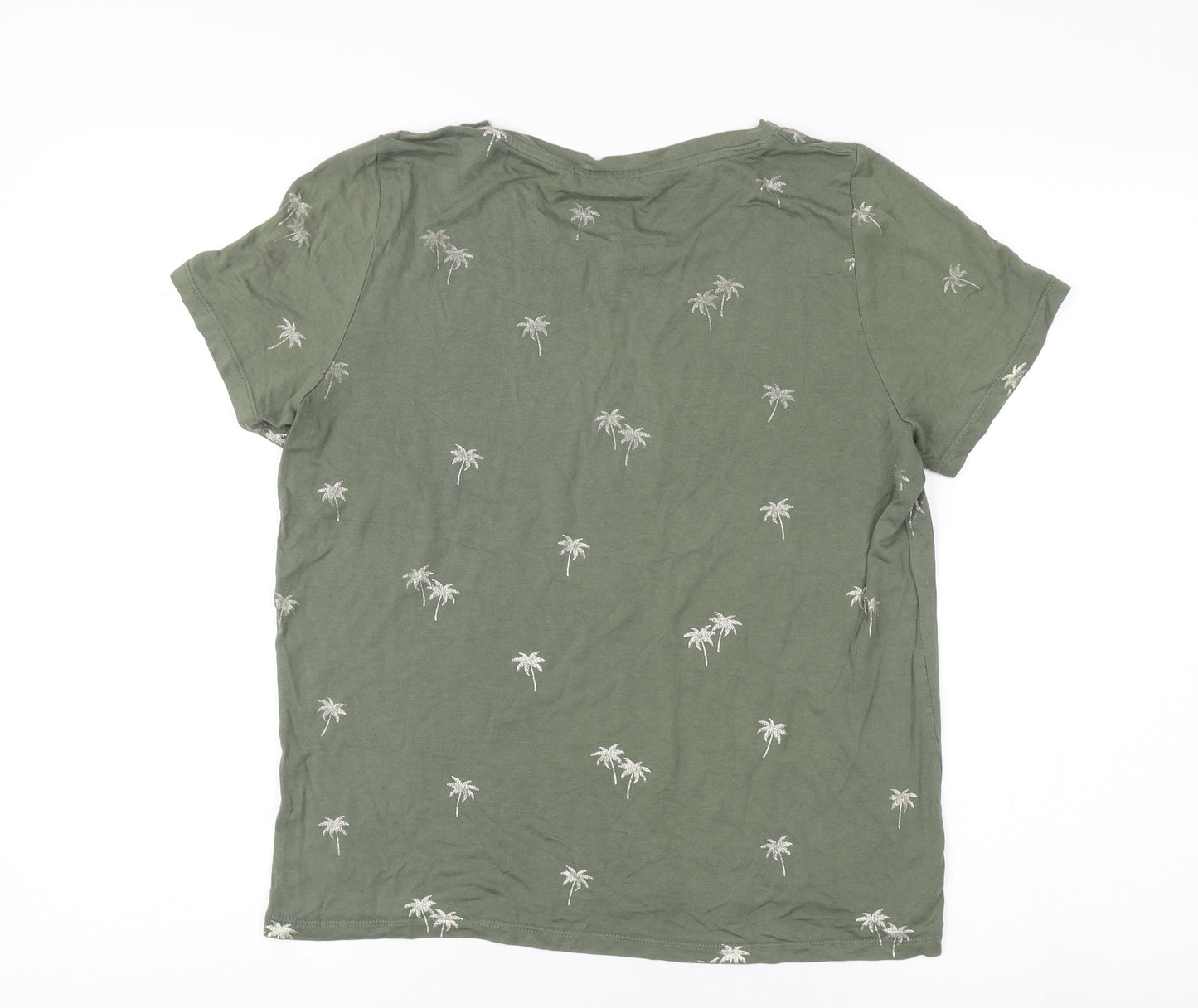 Womens UK Size L Oasis Green Basic T-Shirt