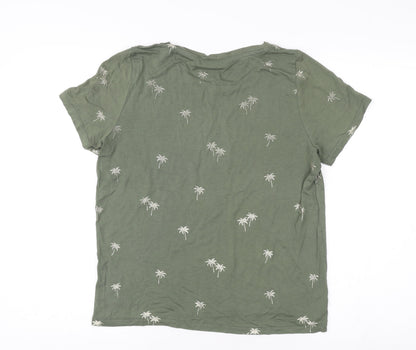 Womens UK Size L Oasis Green Basic T-Shirt