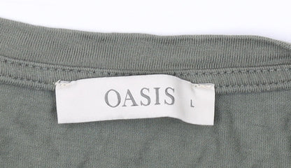Womens UK Size L Oasis Green Basic T-Shirt