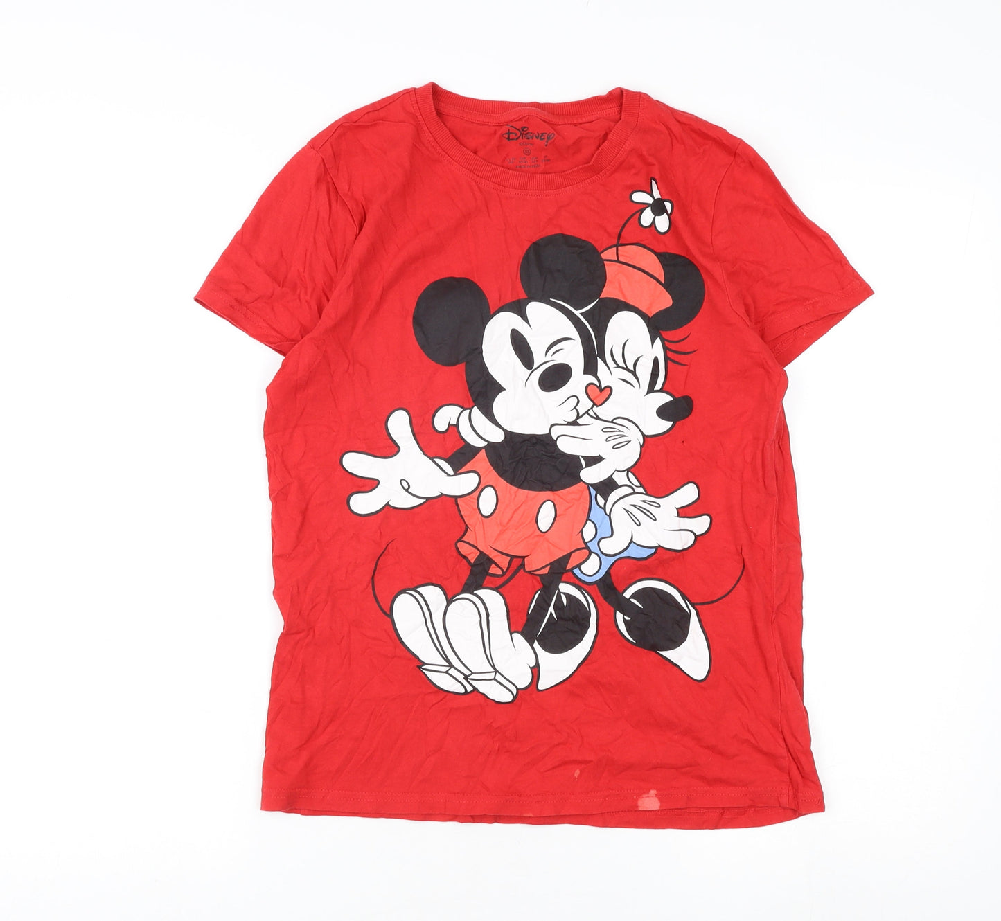 Unisex Adults UK Size XS Disney Red Basic T-Shirt