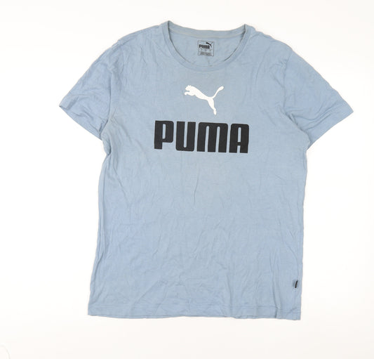 Puma Men's Blue Logo T-Shirt S
