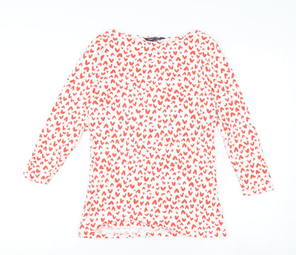 Marks & Spencer Women's White Heart Print T-Shirt