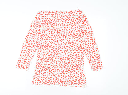 Marks & Spencer Women's White Heart Print T-Shirt