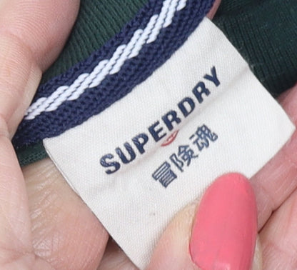Womens UK Size 10 Superdry Green Jersey T-Shirt