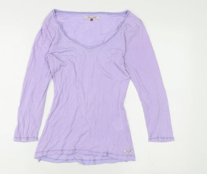 Womens UK Size 10 White Stuff Purple Basic T-Shirt