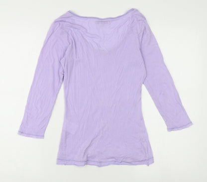 Womens UK Size 10 White Stuff Purple Basic T-Shirt