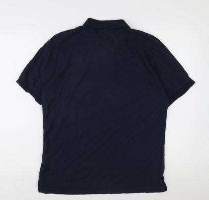 Slazenger Men's Blue Short Sleeve Polo M