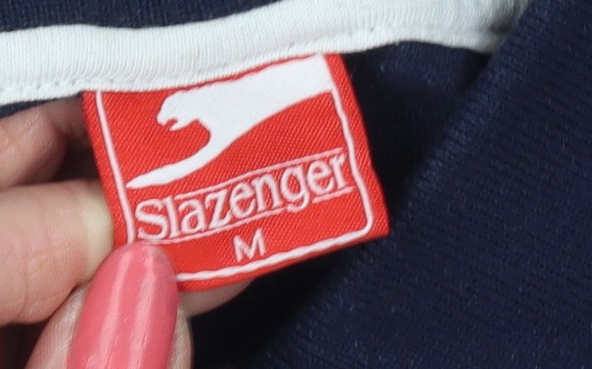 Slazenger Men's Blue Short Sleeve Polo M