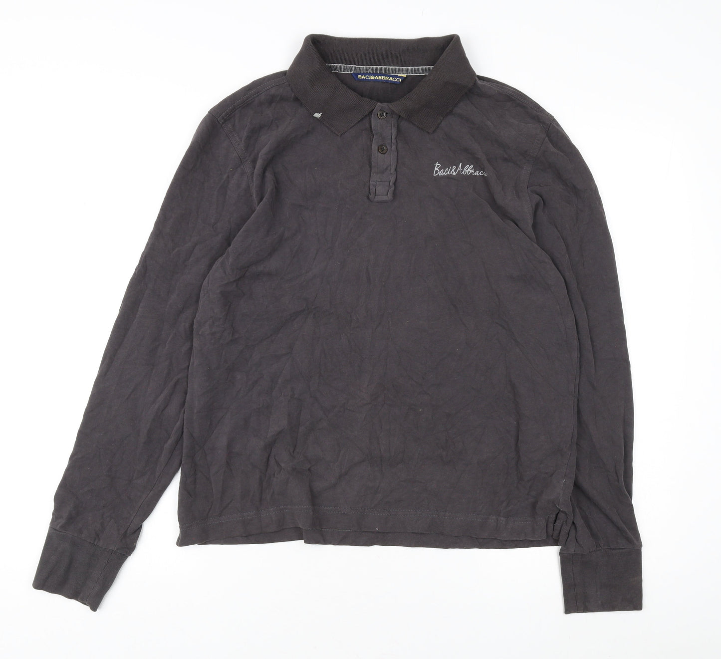 Baci & Abbracci Men's Black Polo in Size M with Logo