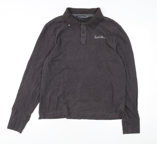 Baci & Abbracci Men's Black Polo in Size M with Logo