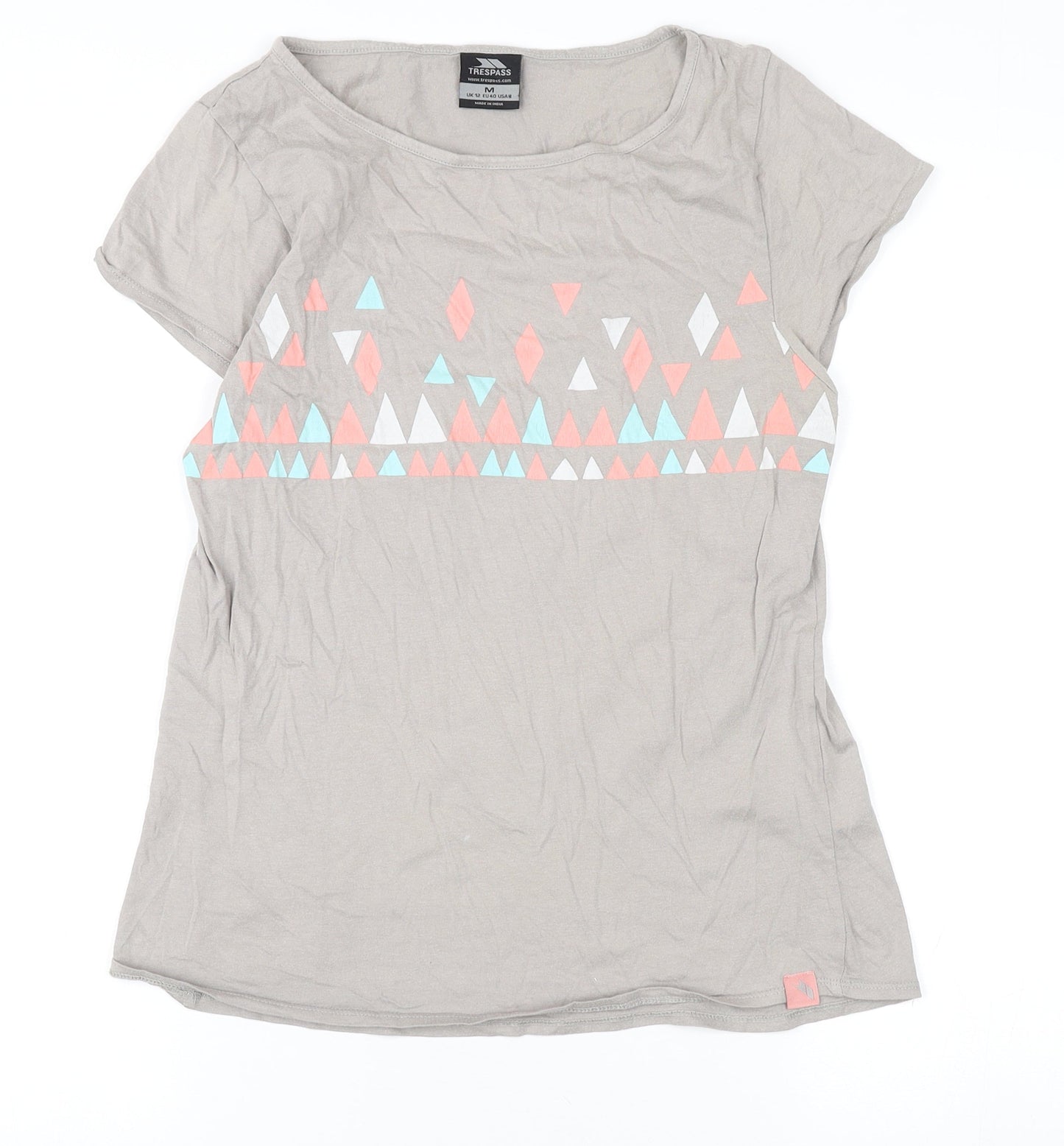Womens UK Size 12 Trespass Beige Basic T-Shirt