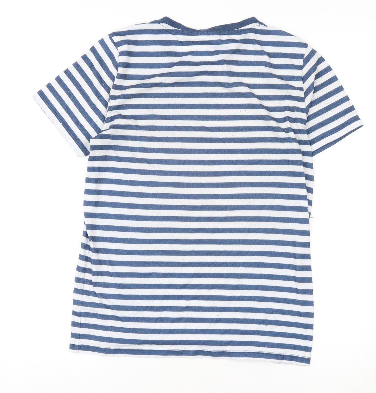 Hype Girls Blue Striped T-Shirt - Size 13 Years