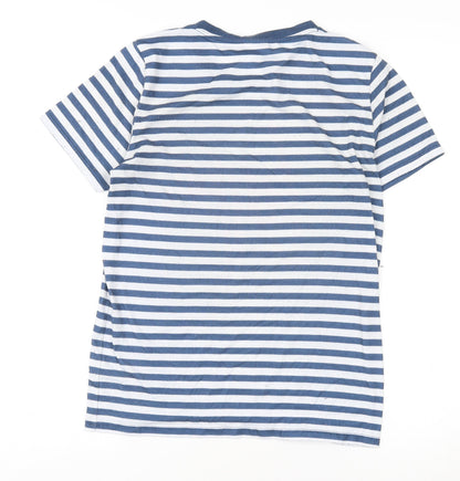Hype Girls Blue Striped T-Shirt - Size 13 Years