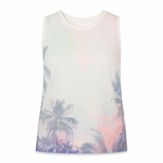 Front view of Bench unisex multicoloured tank, size 10, floral beach pattern