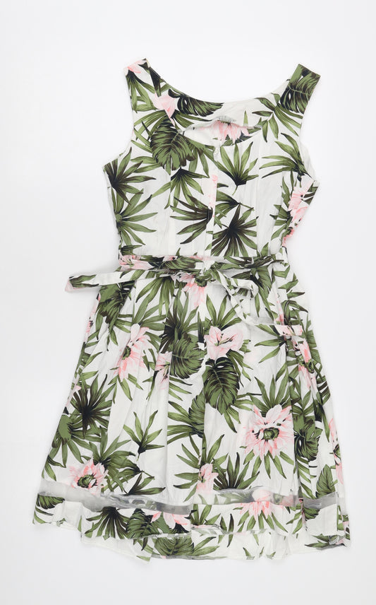 Dorothy Perkins Women's Floral A-Line Dress Size 10