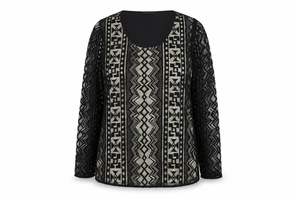 Womens UK Size 16 Marks and Spencer Black Tunic Blouse