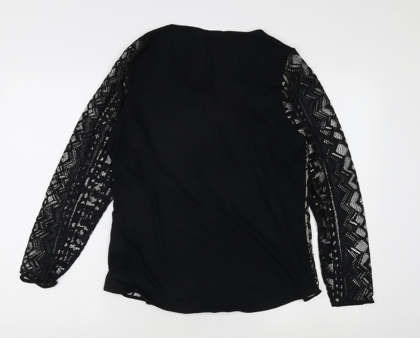 Womens UK Size 16 Marks and Spencer Black Tunic Blouse