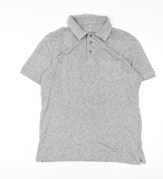 GAP Men's Grey Polo Shirt S Cotton Blend Casual