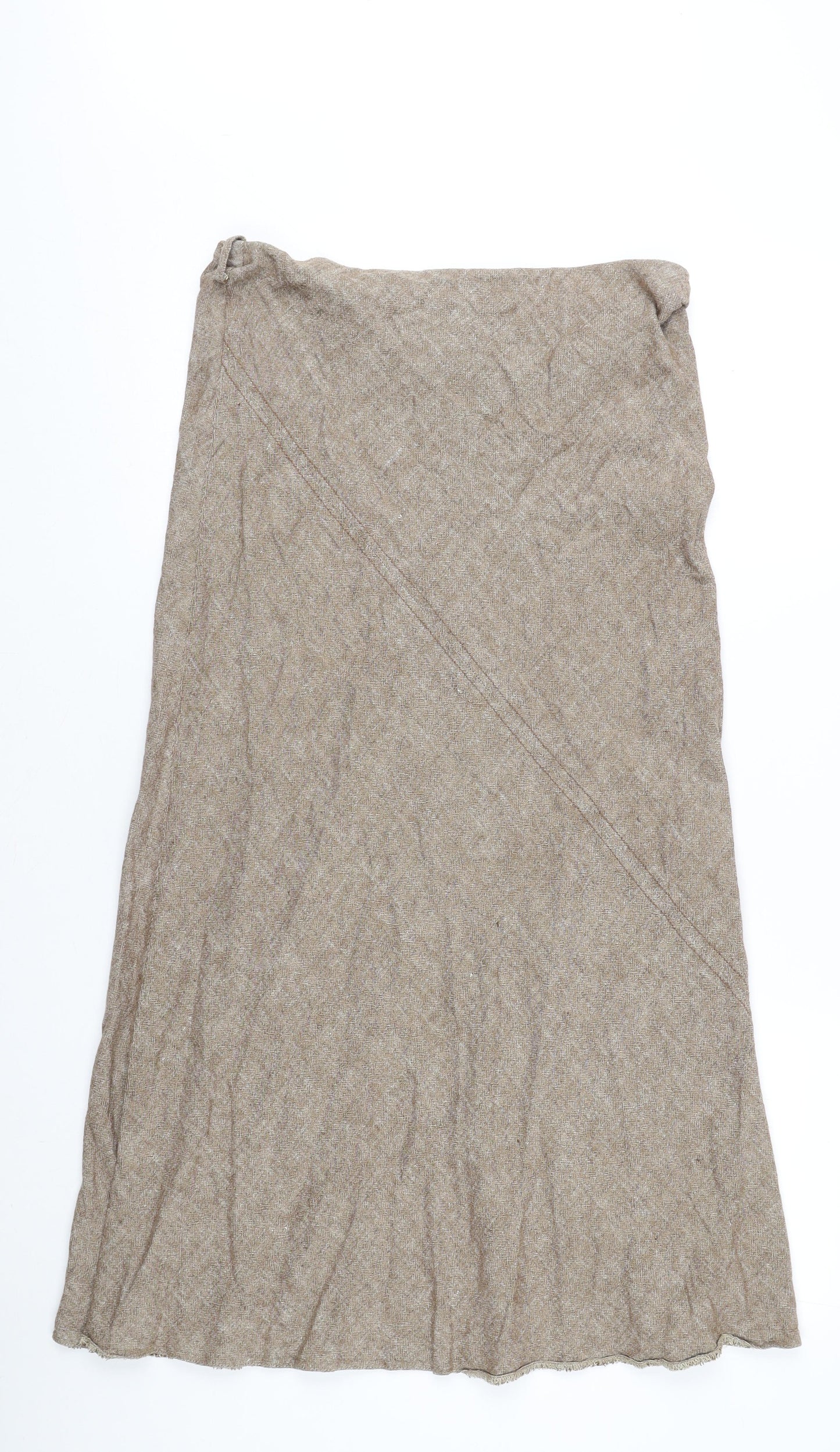Wallis Women Beige A-Line Midi Skirt, Size 12