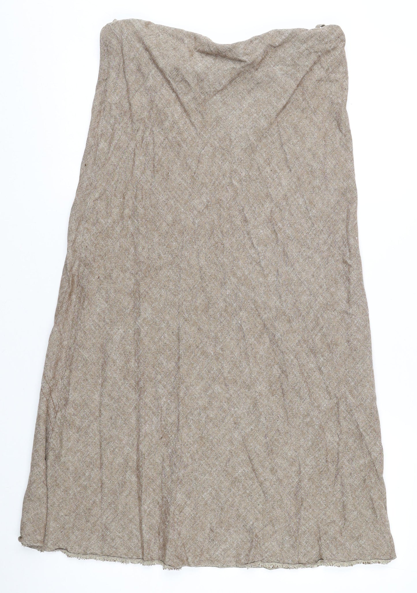 Wallis Women Beige A-Line Midi Skirt, Size 12