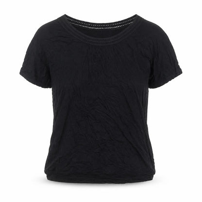 Womens UK Size M Wallis Black Basic T-Shirt