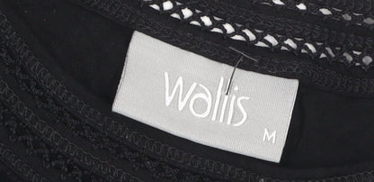 Womens UK Size M Wallis Black Basic T-Shirt