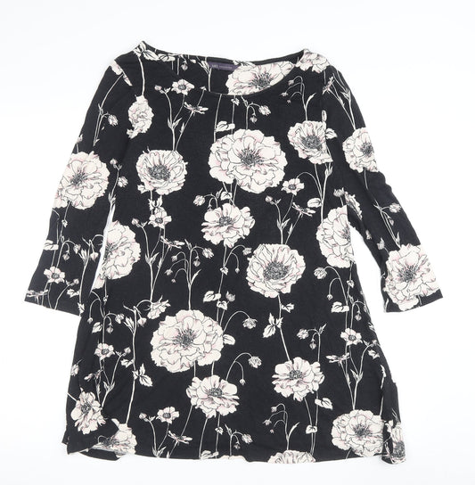 Womens UK Size 12 Marks and Spencer Black Tunic T-Shirt