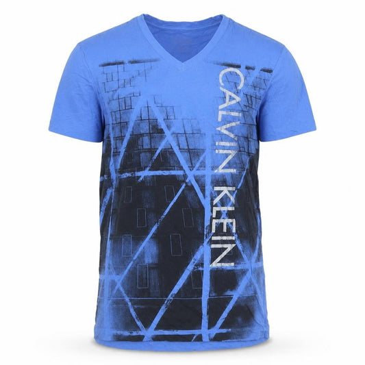 Unisex Adults UK Size S Calvin Klein Blue Jersey T-Shirt