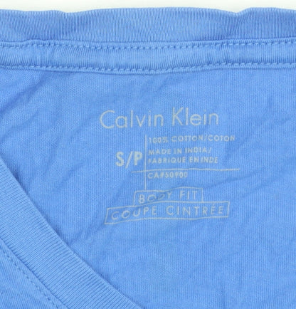 Unisex Adults UK Size S Calvin Klein Blue Jersey T-Shirt