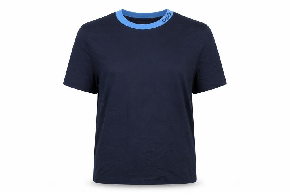 Unisex Adults UK Size XS Calvin Klein Blue Basic T-Shirt