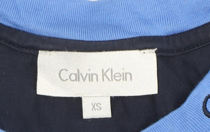 Calvin Klein Unisex Blue T-Shirt XS Crew Neck