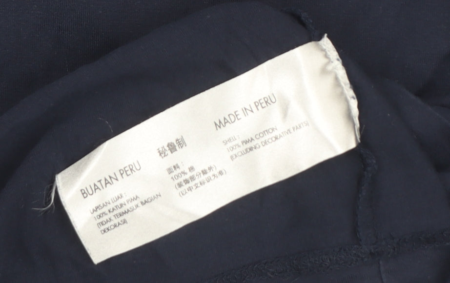 Calvin Klein Unisex Blue T-Shirt XS Crew Neck