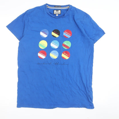 Weekend Offender Men's Blue Graphic T-Shirt Small
