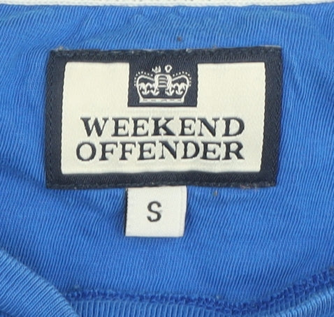 Weekend Offender Men's Blue Graphic T-Shirt Small