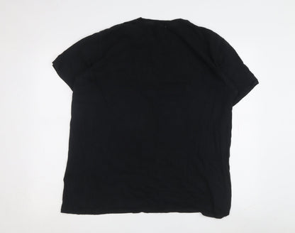 Womens UK Size L Topshop Black Basic T-Shirt
