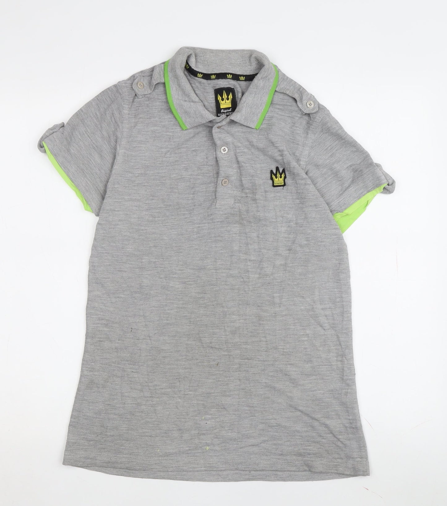 Mens UK Size S Beck & Hersey Grey  T-Shirt