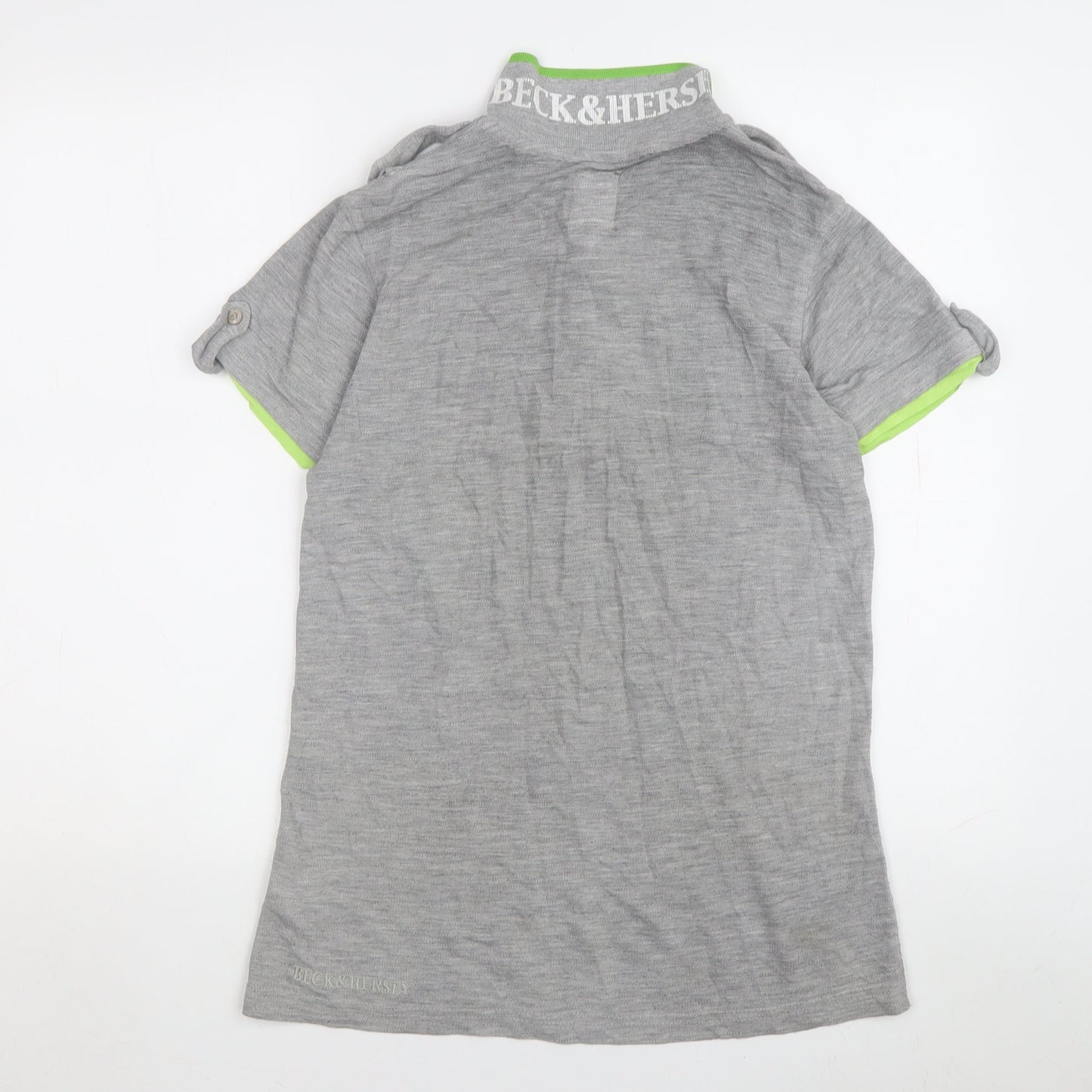 Mens UK Size S Beck & Hersey Grey  T-Shirt