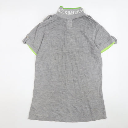 Mens UK Size S Beck & Hersey Grey  T-Shirt